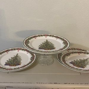 CHRISTOPHER RADKO TRADITIONS HOLIDAY CELEBRATION 10 7/8” DINNER PLATES SET (4)